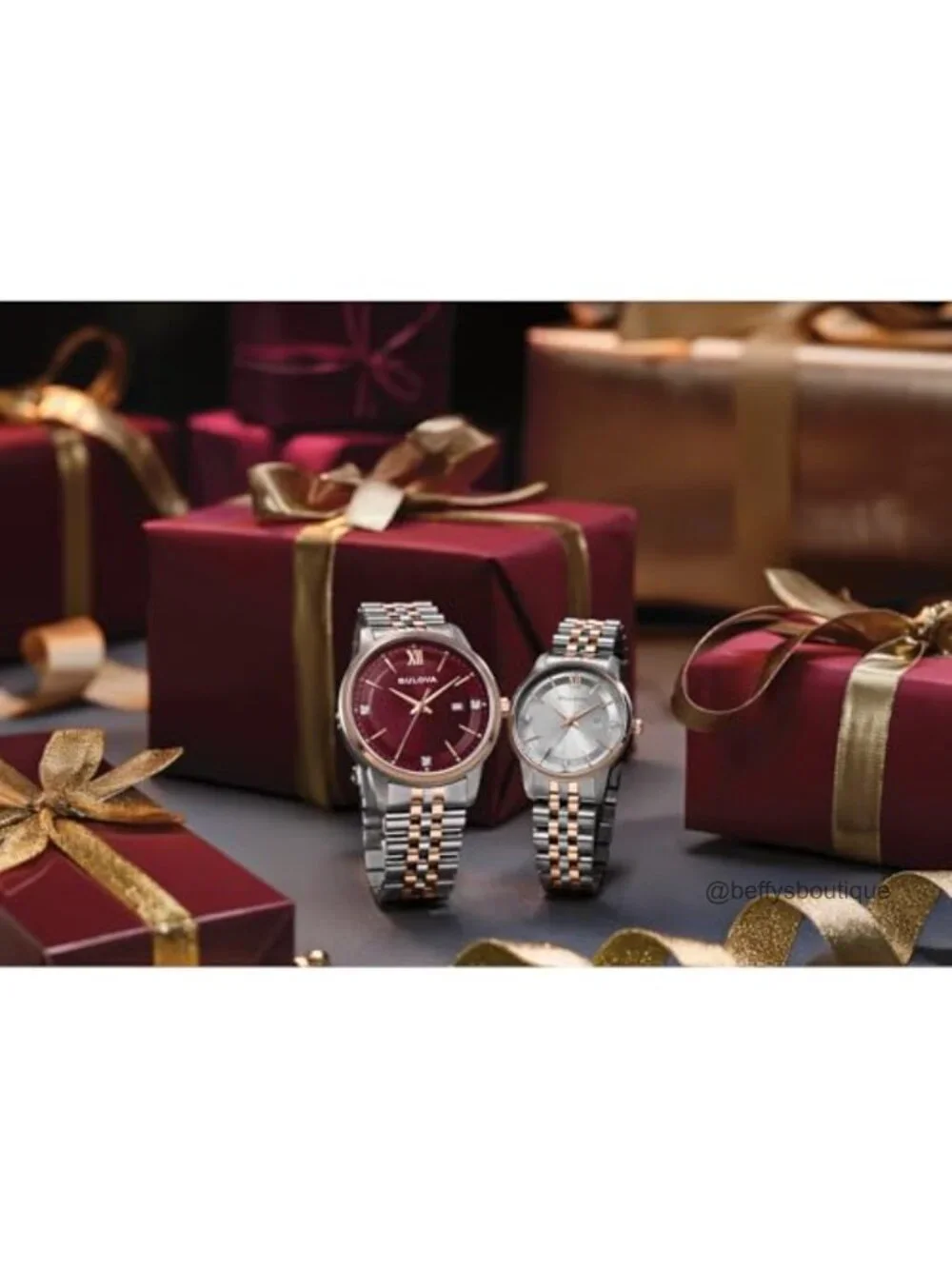 Ladies Classic Diamond Two-Tone Gold Stainless Steel Quartz Watch